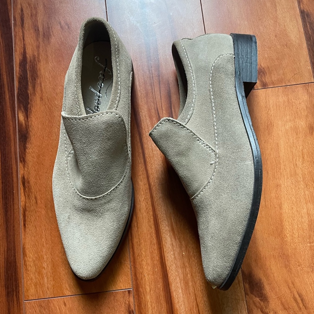 Free People Leather Tan Suede Booties Size 39.5